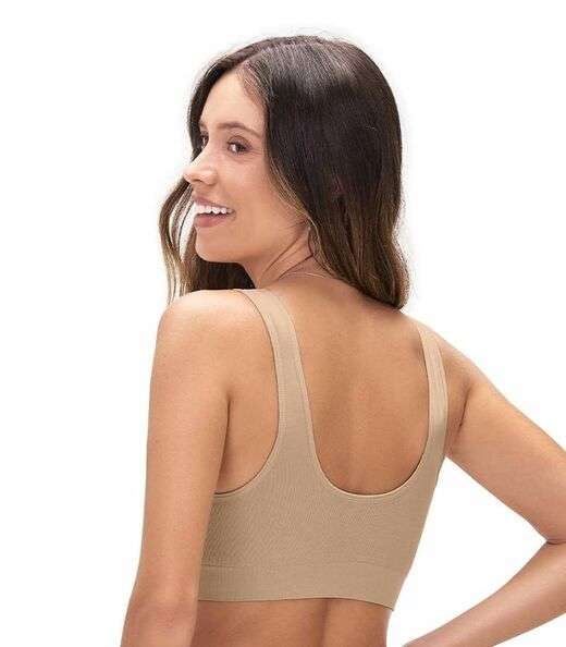 Sutiã com Bojo Removível e Fecho Frontal Zee Rucci Bege