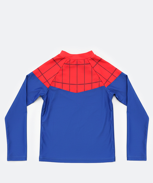 Conjunto Infantil Praia Homem Aranha Marvel Tam 4 ao 12 Azul