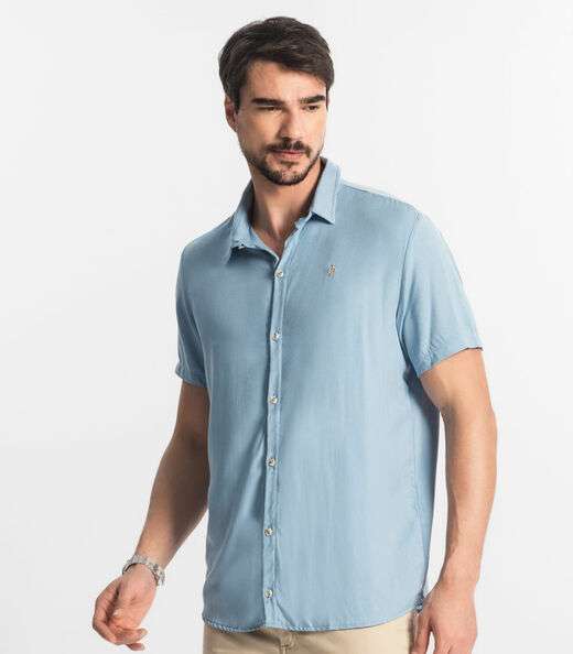 Camisa Masculina Diametro Azul