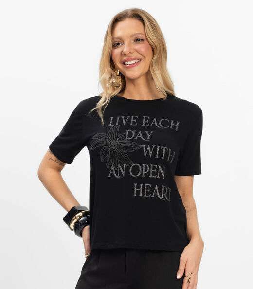 Blusa Feminina Viscotorcion Rovitex Preto