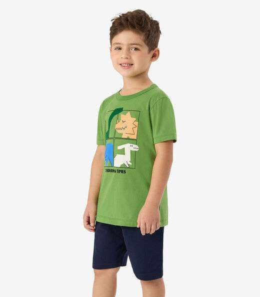 Image_Conjunto Infantil Camiseta com Bermuda Rovi Kids Verde
