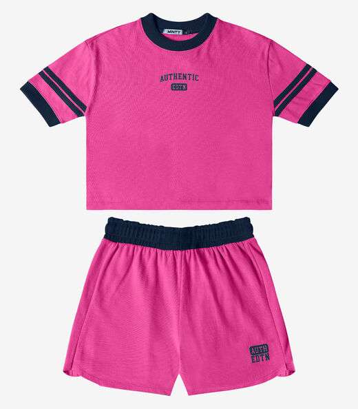 Image_Conjunto Blusa Com Shorts Malhão Feminino Minty Rosa