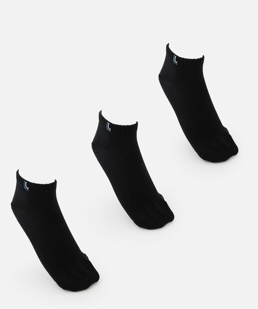 Image_Kit 3 Pares Meias Cano Curto Masculina Lupo Preto