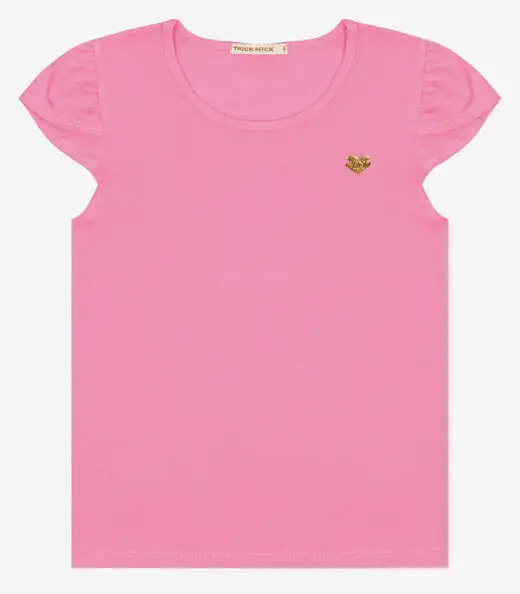 Blusa Infantil Feminina Cotton Leve Trick Nick Rosa