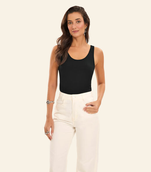 Image_Regata Feminina Básica em Viscotorcion Rovitex Preto