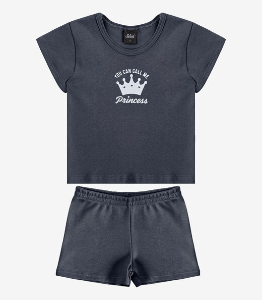 Image_Conjunto Infantil Blusa com Shorts Select Cinza