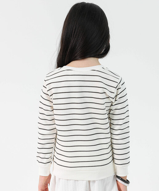 Blusa Infantil Moletom Tam 4 a 10 Off White