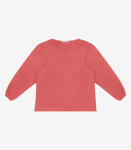 Image_Blusa Manga Longa Viscose Plus Size Secret Glam Laranja