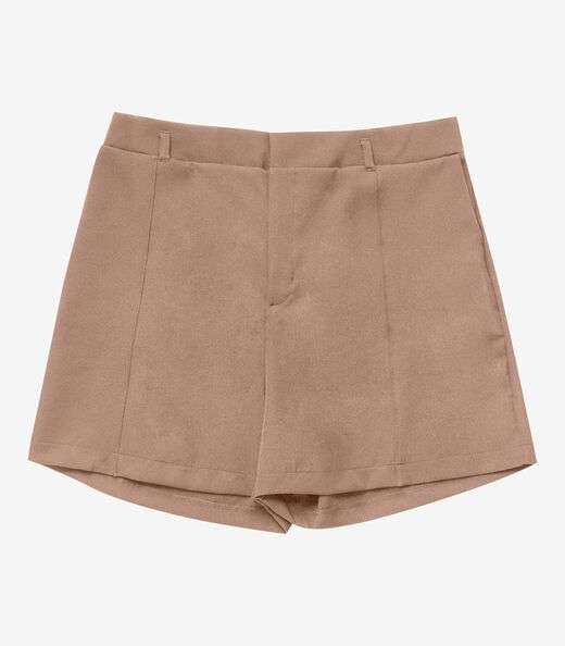 Shorts Feminino Alfaiate Secret Glam Marrom