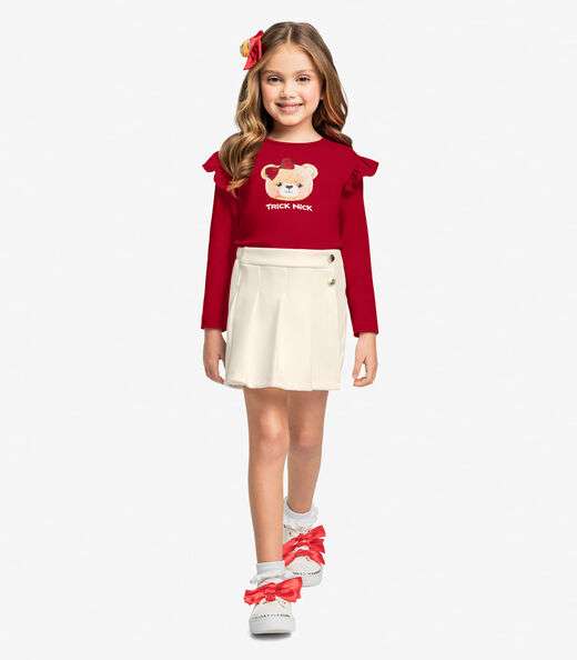 Blusa Infantil Manga Longa Trick Nick Vermelho