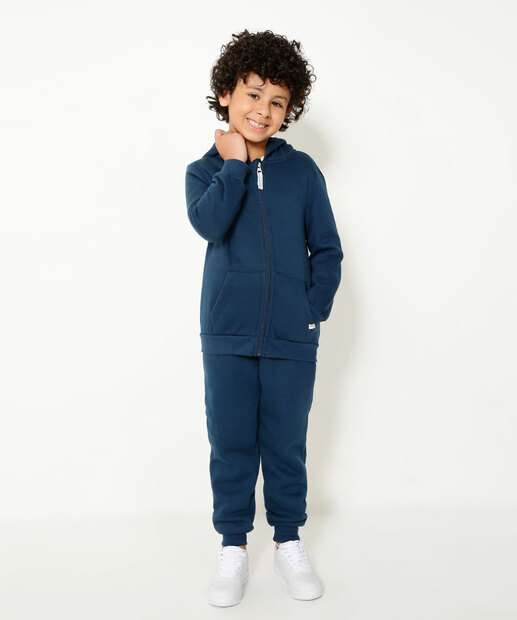 Calça Infantil Jogger Moletom Flanelado MR Tam 4 a 10