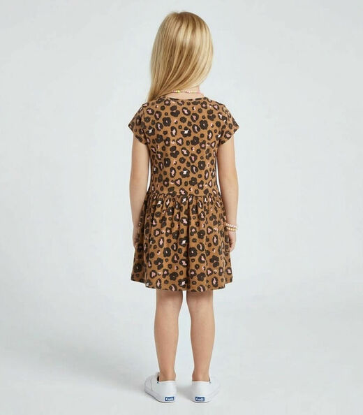 Vestido Infantil Estampado Select Bege