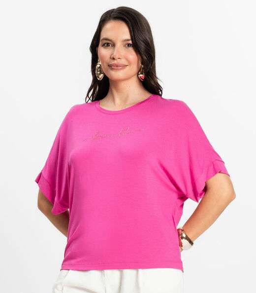 Blusa Feminina em Viscotorcion Rovitex Rosa