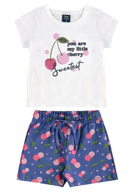 Image_Conjunto Cerejinhas Blusa e Short Bee Loop