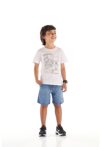 Camiseta Kit Canetinhas Pintar Quimby