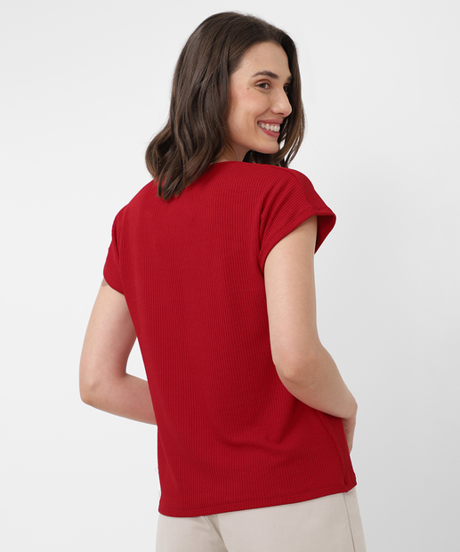 Blusa Feminina Manga Curta Marisa Vermelho