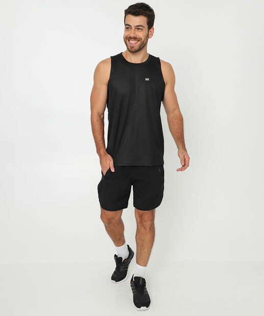 Image_Bermuda Masculina Fitness Bolsos Zíper Marisa Preto