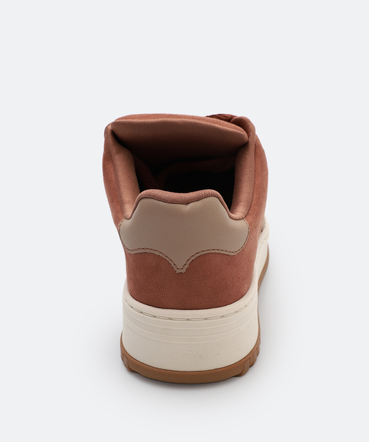 Tênis Feminino Casual Recortes Ramarim Marrom