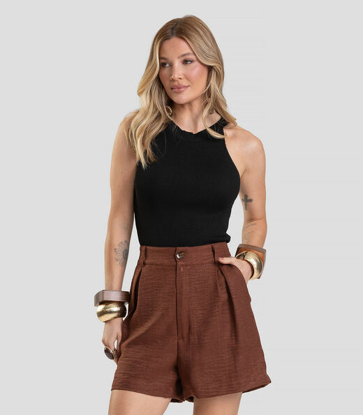 Image_Shorts Feminino em Tecido Dianna Marrom