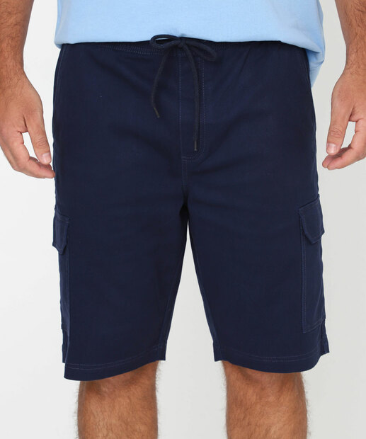 Bermuda Masculina Moletom Marisa Azul