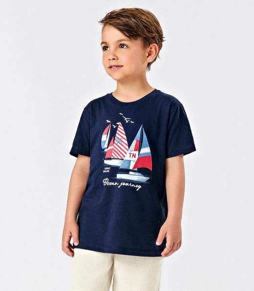 Camiseta Menino Cotton Trick Nick Azul