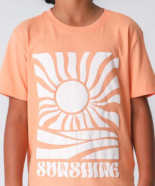 Camiseta Juvenil Estampada Marisa Tam 10 a 16 Laranja
