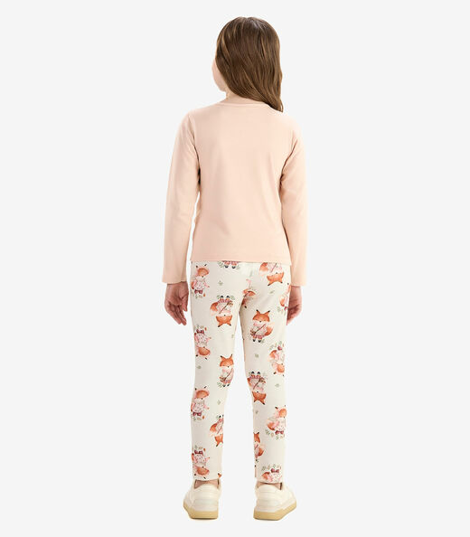 Legging Malha Soft Touch Rovi Kids Bege