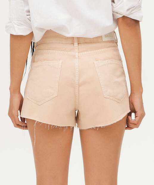 Short Feminino Sarja Brilho Strass