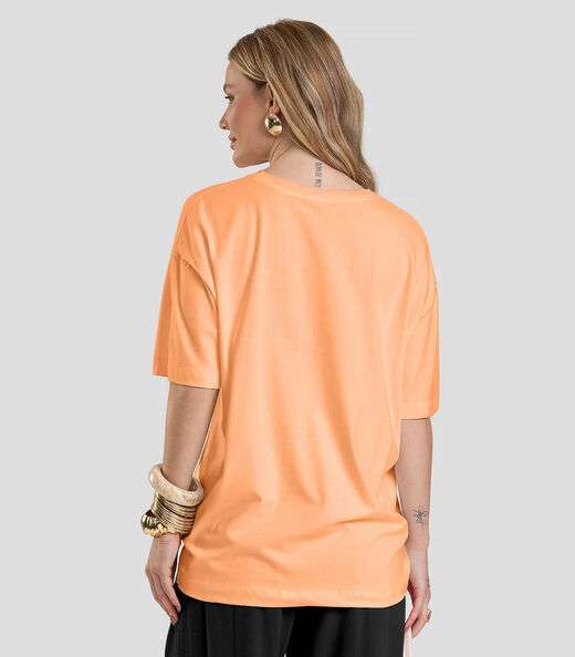 T-Shirt Oversized Feminina Dianna Laranja