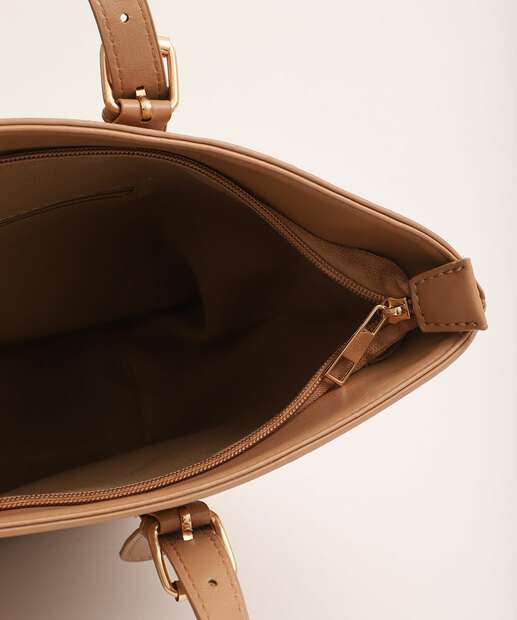 Bolsa De Ombro Tote Feminina Marisa Bege