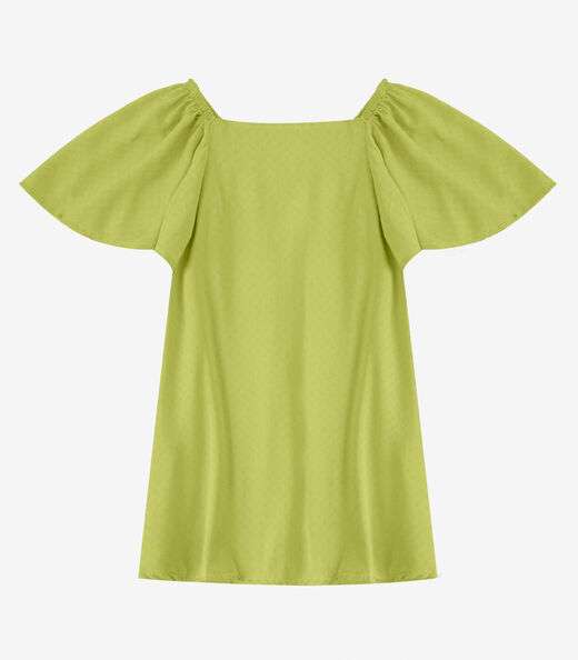 Vestido Infantil em Viscose Infinita Cor Amarelo