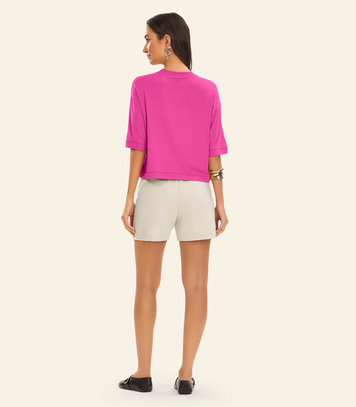 Blusa Feminina Viscotorcion Rovitex Rosa