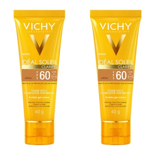 Image_Kit com 2 Unidades de Protetor Solar Vichy Ideal Soleil Clarify FPS60 Média 40g