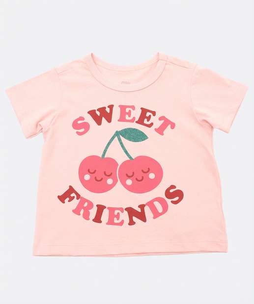 Image_Camiseta Infantil Cerejas Manga Curta Marisa Tam 1 a 3 Rosa