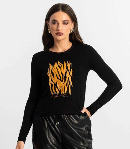 Blusa Manga Longa Endless Preto