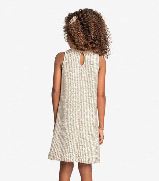Vestido Infantil Em Tricot Trick Nick Bege