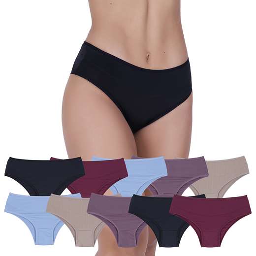 Image_Kit 10 Calcinhas Graciosa Microfibra Concept Lingerie Multicolorido
