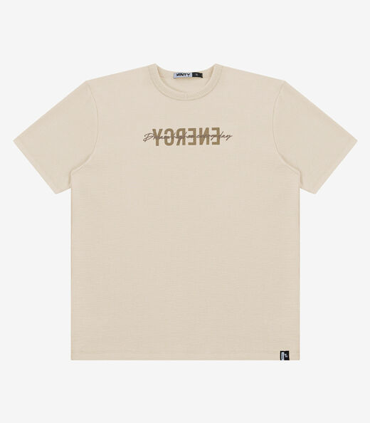 Camiseta Masculina Malhão Maquinetado Minty Bege