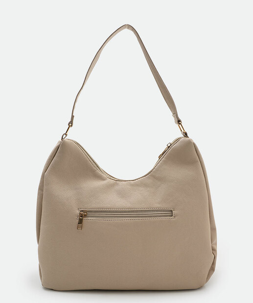 Bolsa De Ombro Tote Feminina Marisa Bege