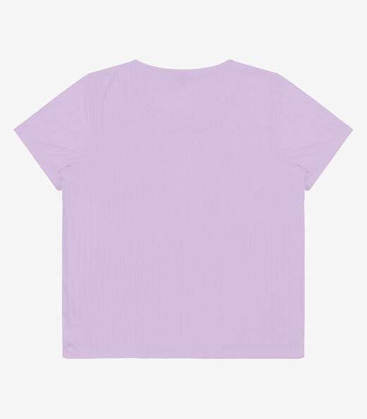 Blusa Malha Delicate Plus Infinita Cor Roxo