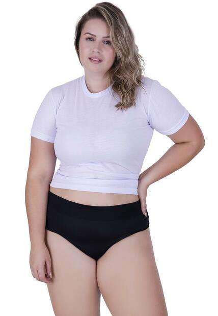 Calcinha Amorosa Plus Size Microfibra Concept Lingerie Preto