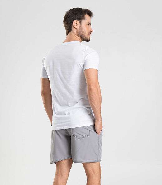 Bermuda Masculina Lisa De Microfibra Long Bong Cinza