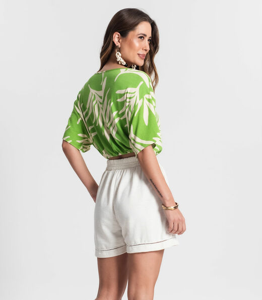 Shorts Feminino Em Moletinho Rovitex Bege