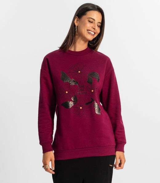 Blusão Alongado Feminino Rovitex Vermelho