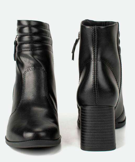 Bota Feminina Cano Curto Salto Grosso Recorte Dakota