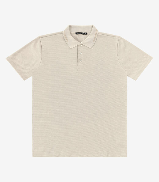 Image_Polo Masculina Malhão Maquinetado Diametro Bege