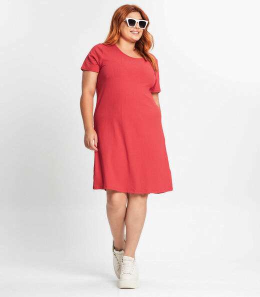 Vestido Feminino Plus Size Secret Glam Vermelho