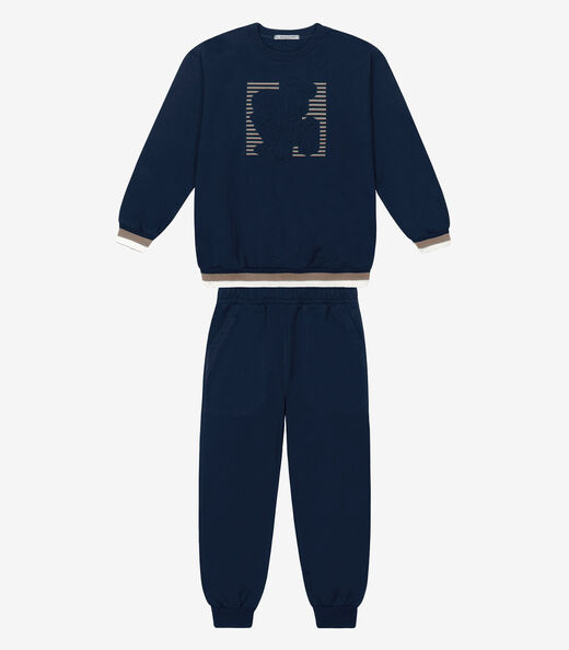 Conjunto Blusão com Calça Masculino Trick Nick Azul