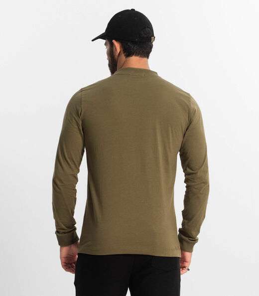 Camiseta Masculina Manga Longa Diametro Verde