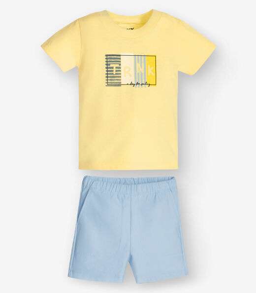 Image_Conjunto Camiseta com Bermuda Menino Trick Nick Amarelo